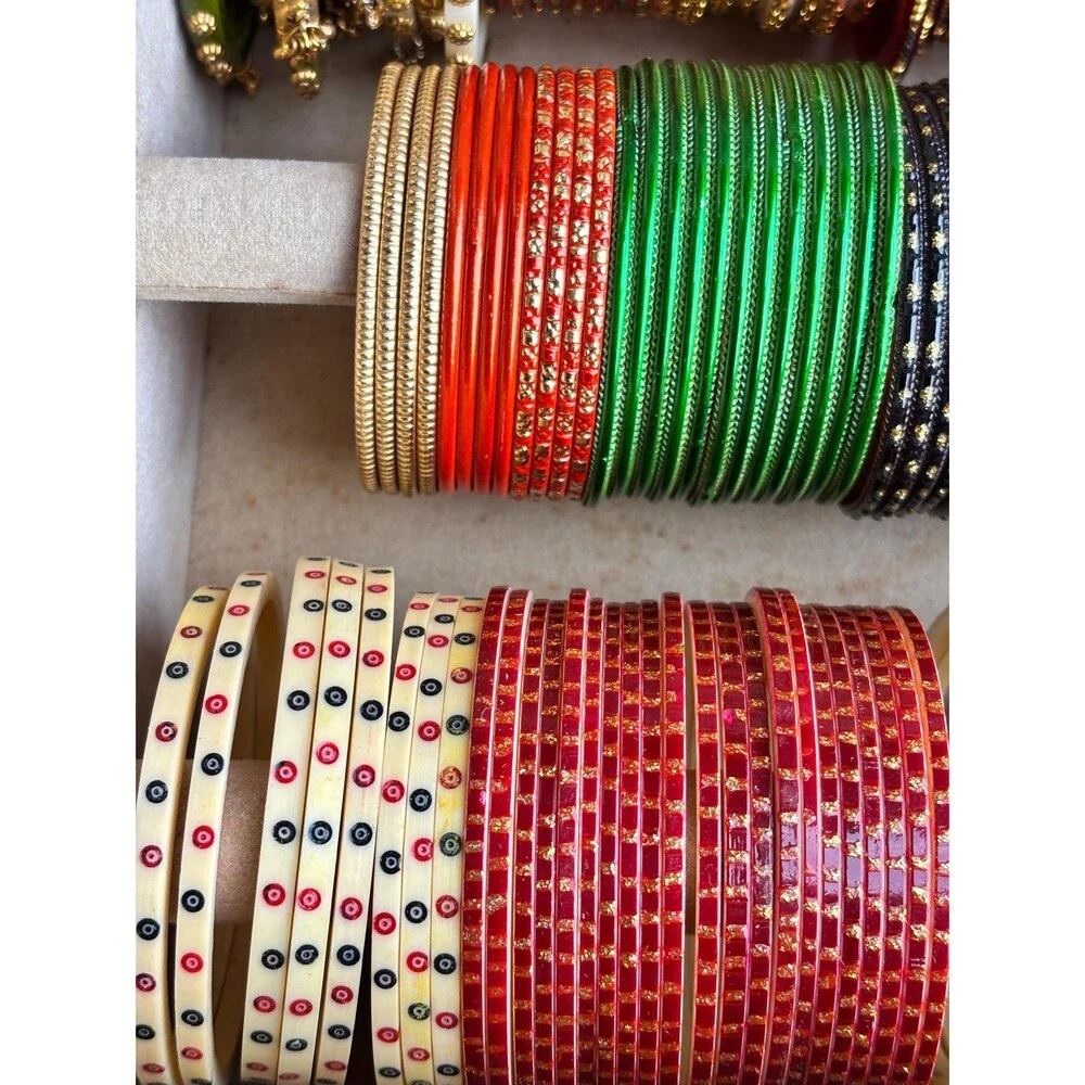 Vintage Indian Bangles in a Jewelry Case